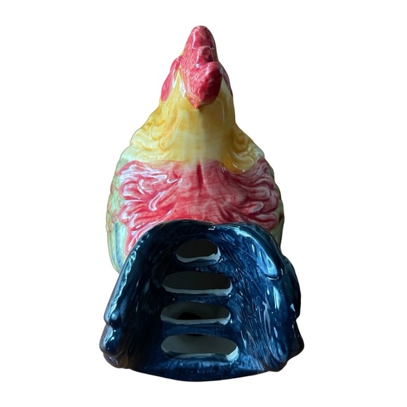 VTG Porcelain Rooster Measuring Spoon Holder WMG 08 Colorful Kitchen Decor Rare - Picture 2 of 6